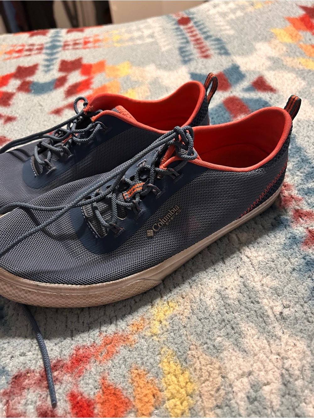Columbia Men’s Navy Sneakers with Coral Trim